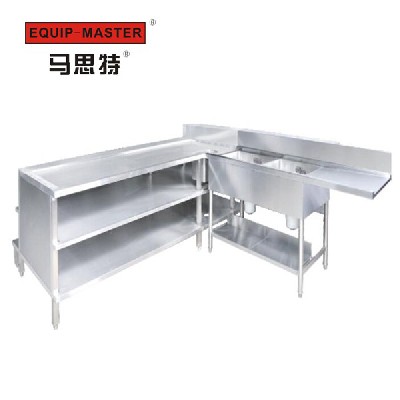 Double sink and residue processing table